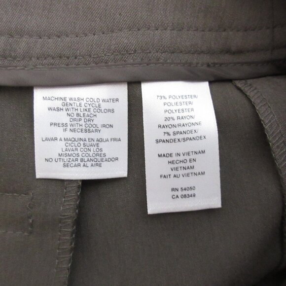 Jones Wear Stretch Womens Slacks Brown 14 Petite Back Pockets Career Easy Care - Picture 4 of 5